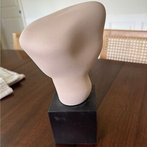 H&M Home decor sculpture stoneware abstract shelf modern beige cube cb2